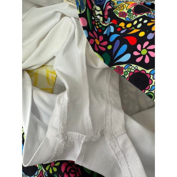 LoudMouth Classic Skort - Mosaic Skulls Size 12 Casual Dia de Muerte Mexican - Picture 5 of 8